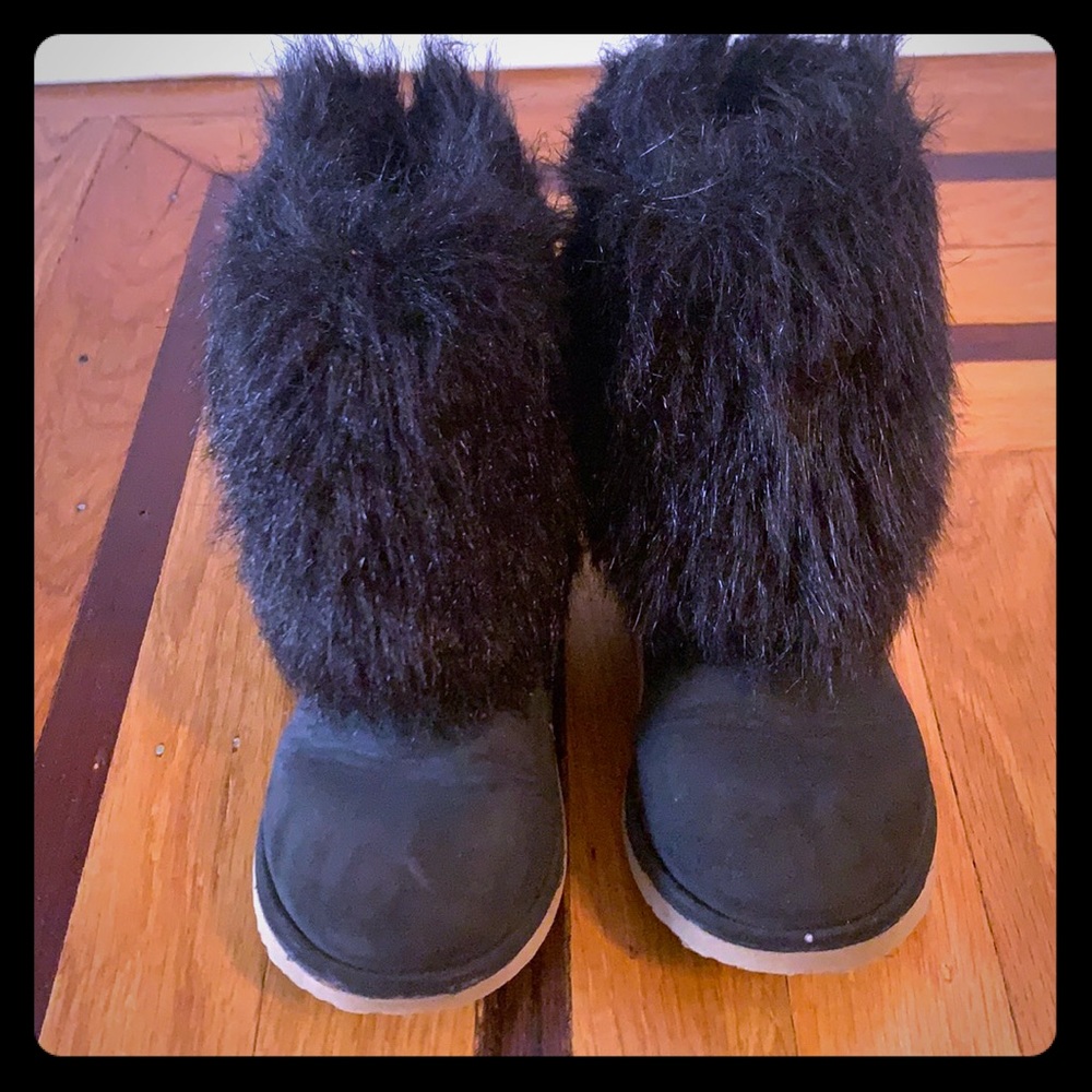 Fur boots for girls